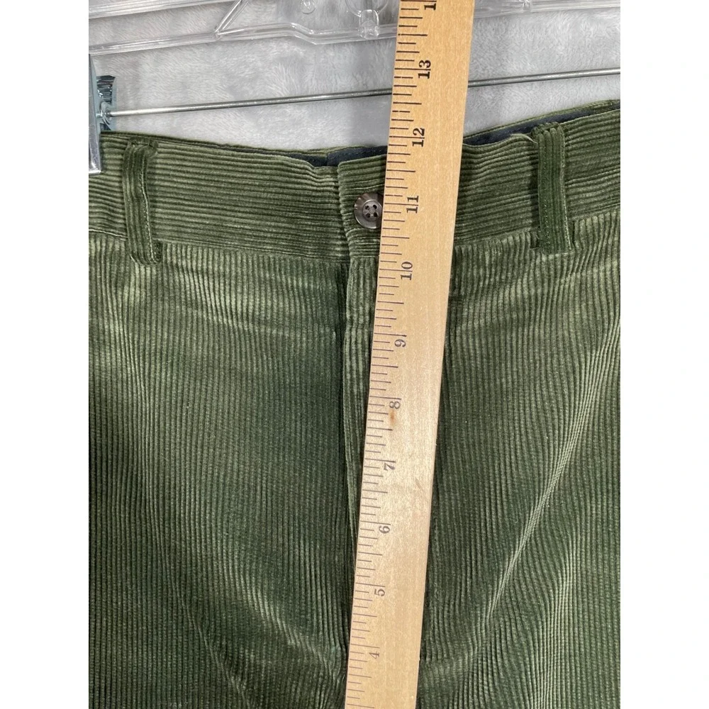 Polo Ralph Lauren Mens Olive Green Corduroy Trousers Adjustable Waist 38x32